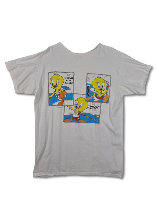 Vintage Clock House Shirt Tweety 1985 Olympia M-L