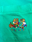 Vintage Carlo Colucci Poloshirt Teddy Bestickt M-L