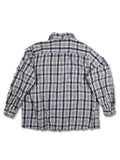 Vintage NoName Hemd Flanell Kariert Dicker Stoff Grün Blau L-XL