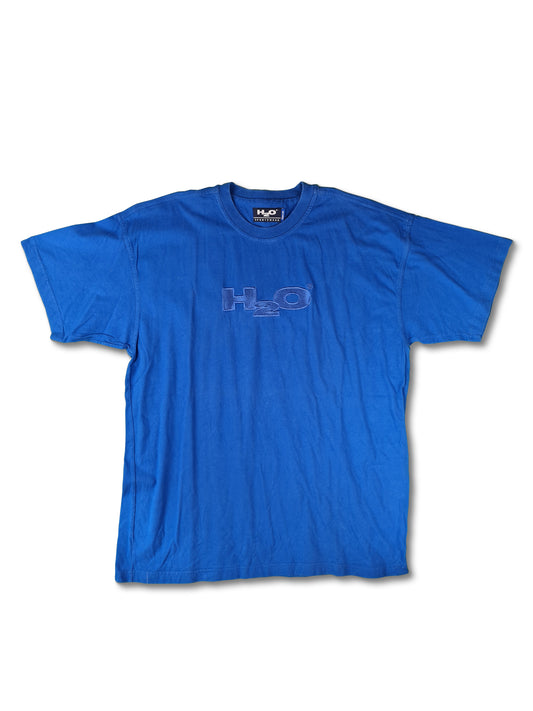 Y2K H20 Shirt Bestickt Blau XXL