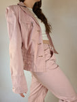 Vintage Biba Anzug Blazer + Hose Rosa (36) S