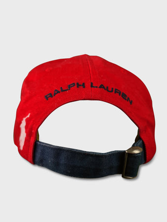 Vintage Ralph Lauren Cap Polo Sport Rot Unisize