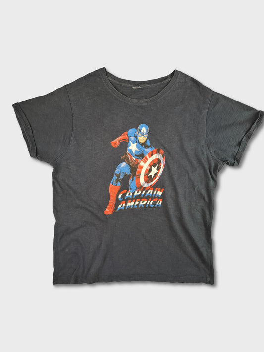 Vintage Captain America Shirt Single Stitched M-L