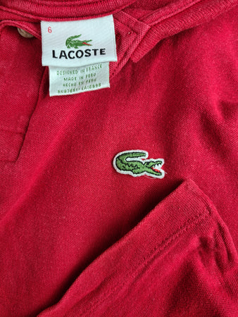 Modernes Lacoste Polo Made In Peru Basic Rot (6) XL