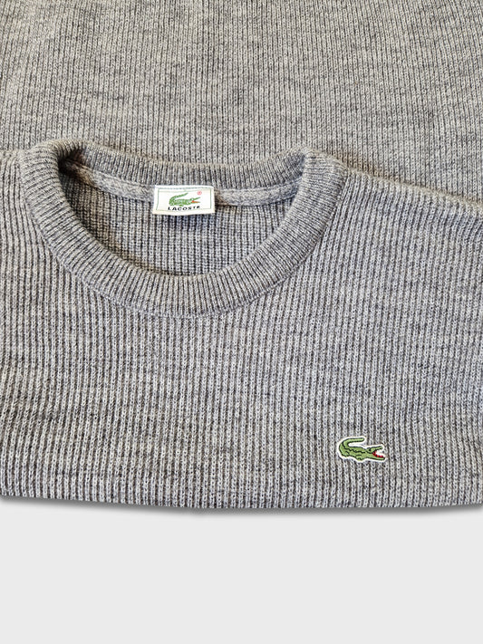 Moderner Lacoste Strickpulli Grau Basic (4) M