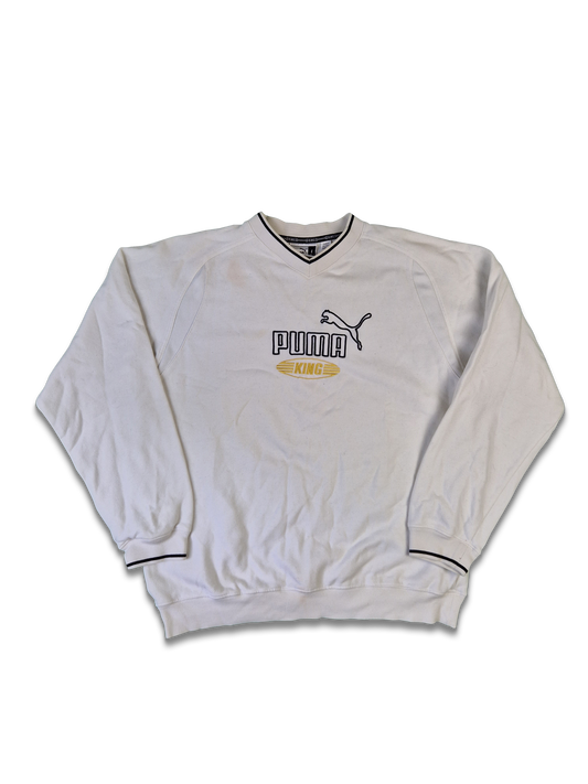 Rare! Vintage Puma King Sweater Weiß L