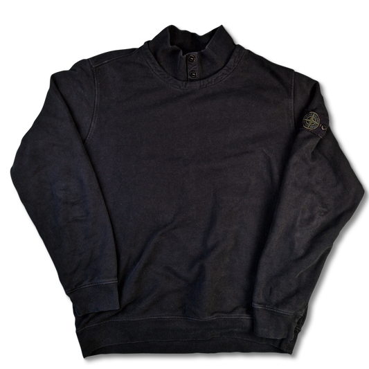 Moderner Stone Island Sweater Mit Stehkragen Schwarz XL