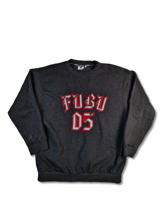 Y2K Fubu Sweater Sports Spellout Bestickt XL-XXL