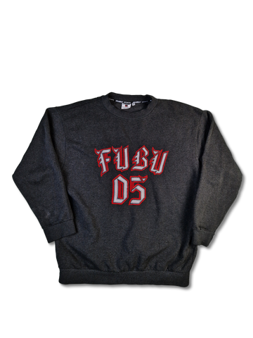 Y2K Fubu Sweater Sports Spellout Bestickt XL-XXL