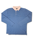 Modernes Tommy Hilfiger Poloshirt Langarm Basic Hellblau L