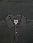 Vintage Versace Poloshirt Langarm Basic Schwarz XL