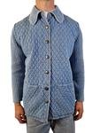 Moderne Blue Willis Jacke Denim Look Gesteppt L