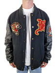 Y2K Ed Hardy X Avirex Collegejacke Leder XL