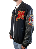 Y2K Ed Hardy X Avirex Collegejacke Leder XL