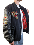 Y2K Ed Hardy X Avirex Collegejacke Leder XL