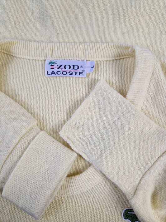 Rare! Vintage IZod Lacoste Strickpulli Helles Gelb L