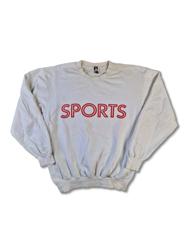 Vintage Trigema Sweater Sports 80s Made In Western Germany Weiß XL