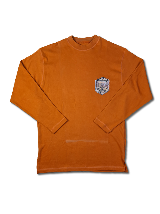 Y2K Cut The Crap Sweater Deadstock Power Of Wisdom Skater Orange L