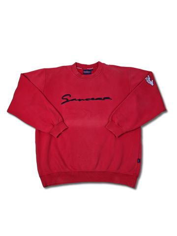 Y2K Sancezz Sweater Spellout Rot L