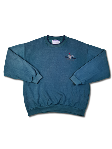 Vintage Flagship Sweater Handicap Bestickt Basic Grün XL