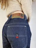 Y2K Psycho Cowboy Jeans Mit Schlag Deadstock Baggy Made In Italy XS