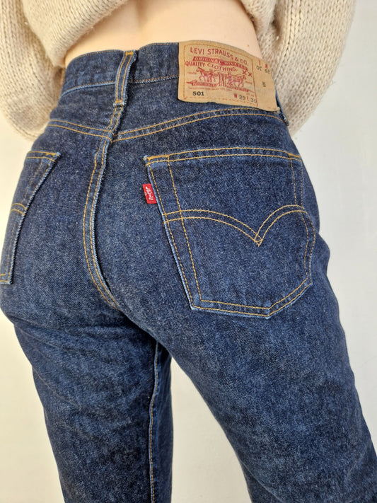 Vintage Levis Jeans 501 Dark Denim W29 L30