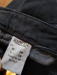 Vintage Something Edwin Jeans Tight Slim SJ467 Schwarz W29 L28