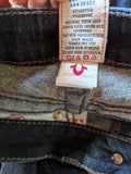 Y2K True Religion Jeans Made In USA Low Waist Skinny Dark Denim 27