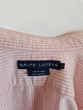 Modernes Ralph Lauren Hemd Kurzarm Business Gestreift Weiß Rot (6) XS-S