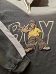 Y2K Boy Sweater Quarter Zip Skater Sprayer S-M