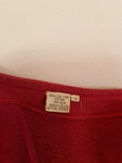 Vintage NoName Blazer 70s Mit Steinen Art Bestickt Rot (38) XS-S