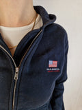 Vintage Ralph Lauren Hoodie Polo Jeans Made In Hong Kong USA Flag Dunkelblau S