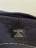 Vintage Ralph Lauren Hoodie Polo Jeans Made In Hong Kong USA Flag Dunkelblau S