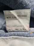 Vintage Levis Jeans 501 Made In USA Hellblau W30 L36