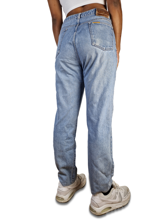 Vintage Edwin Jeans Ausgewaschen Umgenäht Hellblau M-L