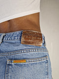 Vintage Edwin Jeans Ausgewaschen Umgenäht Hellblau M-L