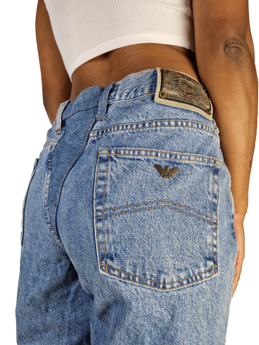 Vintage Armani Jeans Made In Italy Blau M-L