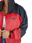 Vintage The North Face Winterjacke Hy VentHerausnehmbares Fleecefutter Rot Schwarz M