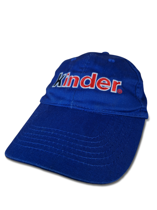 Vintage Kinder Cap Promo Werbung Bestickt Blau