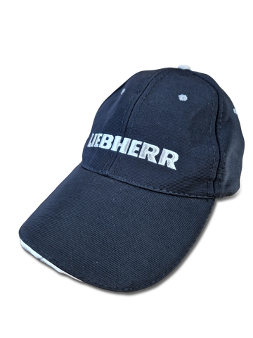 Moderne Liebherr Cap Werbung Dunkelblau