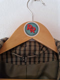 Vintage NoName Harrington Jacke Kariert Braun Beige (36) M-L