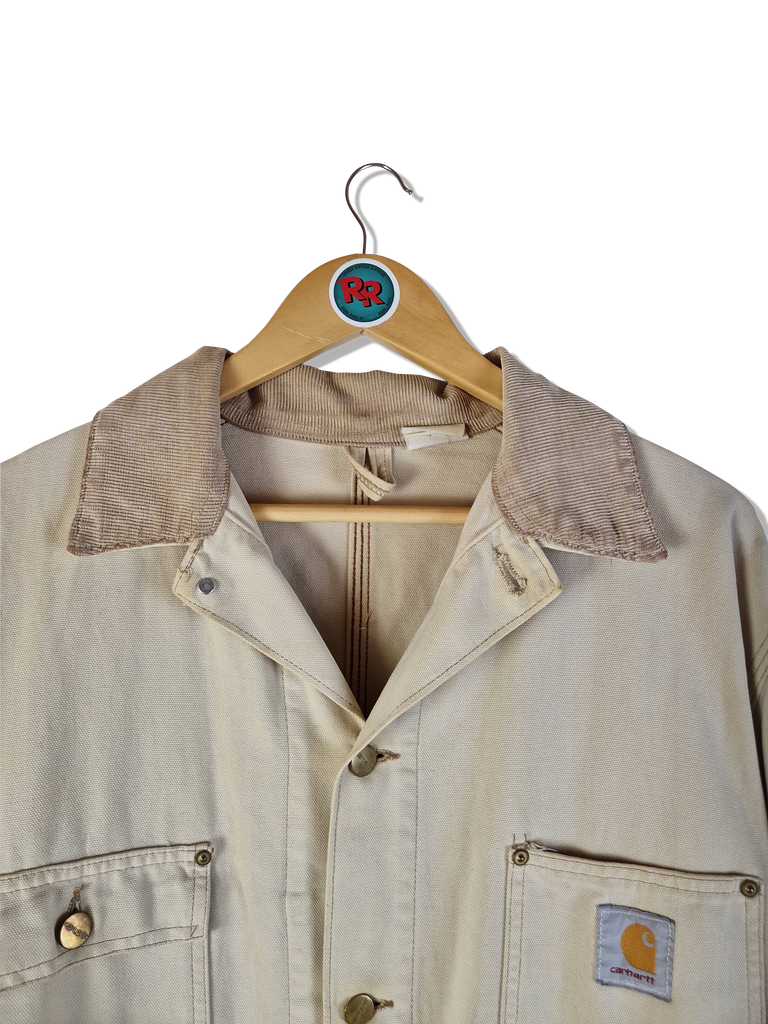 Rare! Vintage Carhartt Jacke Workwear Made In USA Braun Beige L-XL