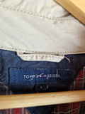 Moderne Tommy Hilfiger Harrington Jacke Basic Kariertes Innenfutter Braun Beige L