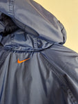 Vintage Nike Parka Basketball Spellout Kapuze Blau Orange M-L