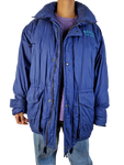 Vintage Hugo Boss Daunenparka 70s Sander Hamburg Blau L-XL