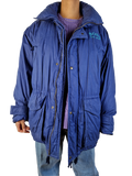 Vintage Hugo Boss Daunenparka 70s Sander Hamburg Blau L-XL