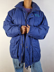 Vintage Hugo Boss Daunenparka 70s Sander Hamburg Blau L-XL