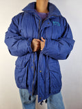 Vintage Hugo Boss Daunenparka 70s Sander Hamburg Blau L-XL