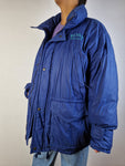 Vintage Hugo Boss Daunenparka 70s Sander Hamburg Blau L-XL