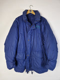 Vintage Hugo Boss Daunenparka 70s Sander Hamburg Blau L-XL